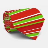 Rote, grüne und weiße Streifen Krawatte (Gerollt)
