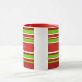 Rote, grüne und weiße Streifen Tasse (Zentrum)