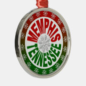 Rote grüne Verzierung Memphis Tennessee Ornament Aus Metall (Rechts)