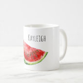 Rote Grüne Wassermelone Kaffeetasse (VorderseiteRechts)