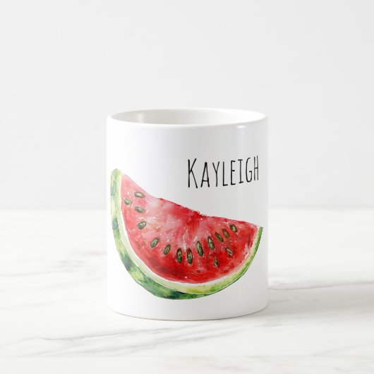 Rote Grüne Wassermelone Kaffeetasse (Mittel)