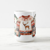 ROTE & GRÜNE WATERCOLOR WEIHNACHTSPULLOVER KAFFEETASSE (Mittel)