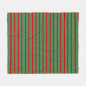 Rote Grüne Weihnachtsstrumpf auf Grün Rot Fleecedecke (Vorderseite (Horizontal))