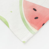Rote Grüne Weiße Wassermelonen Geburtstag Fleecedecke (Ecke)