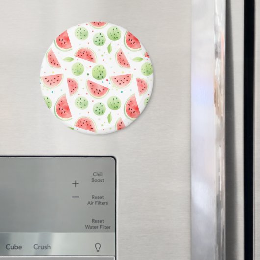 Rote Grüne Weiße Wassermelonen Geburtstag Magnet (In Situ (Kühlschrank))