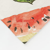 Rote Grüne Weiße Wassermelonen Herzen Fleecedecke (Ecke)
