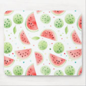 Rote Grüne Weiße Wassermelonen Mousepad (Vorne)