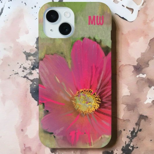 Rote grüne Wildblume mit Blumenmotiven Case-Mate iPhone Hülle