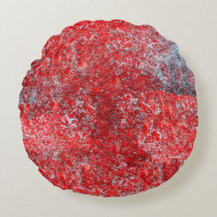 Rote Grunge Textur abstract,alt,art,background, Rundes Kissen