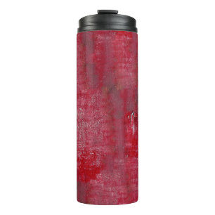 Rote Grunge Textur abstract,alt,art,background, Thermosbecher