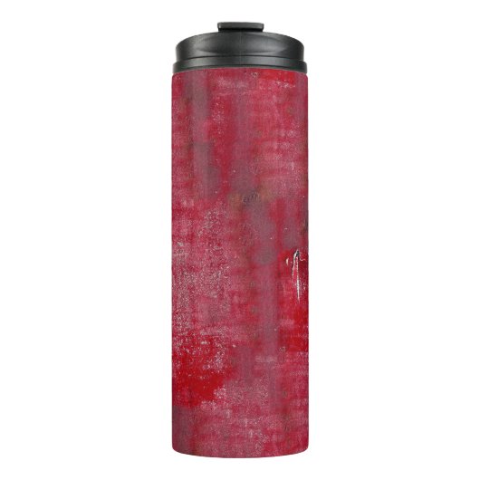 Rote Grunge Textur abstract,alt,art,background, Thermosbecher (Vorderseite)