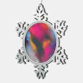 "Rote Gruppen-" Schneeflocke-Verzierung Schneeflocken Zinn-Ornament (Rechts)