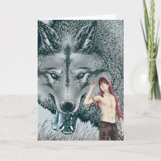 ROTE GRUSS-KARTE KARTE (Vorderseite)