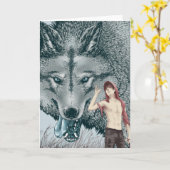 ROTE GRUSS-KARTE KARTE (Gelbe Blume)