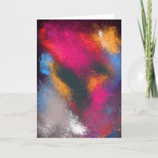 rote Grußkarte für Cluster Karte (Vorderseite)