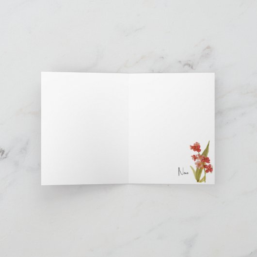 Rote Grußkarte (geklappt) Karte (Innenseite)