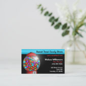 Rote Gumball Maschinen-Visitenkarten Visitenkarte (Stehend Vorderseite)