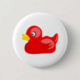 Rote Gummiente Button