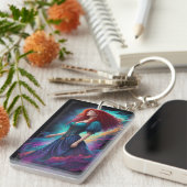 Rote Gürtel Akryllischer Schlüsselanhänger (Vorderseite rechts)