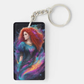 Rote Gürtel Akryllischer Schlüsselanhänger (Rückseite)