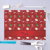 Rote Gymnastik Sankt des individuellen Namens Seidenpapier (Handwerk)