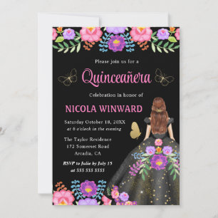 Rote Haar Prinzessin Mexikanisches Blumenkleid Qui Einladung