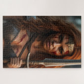 Rote Haarbärgerin Puzzle (Horizontal)