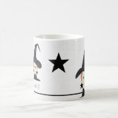 Rote Haarbauke, grüne Augen, schwarze Sterne Kaffeetasse (Mittel)