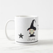 Rote Haarbauke, grüne Augen, schwarze Sterne Kaffeetasse (Links)