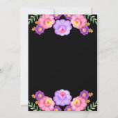 Rote Haare Frau in Mexikanischer Blumenkleidung Sü Einladung (Rückseite)