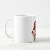 Rote Haare Frau Lila Oberteil Kaffeetasse (Links)