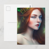 Rote Haare Frau Postkarte (Vorne/Hinten)
