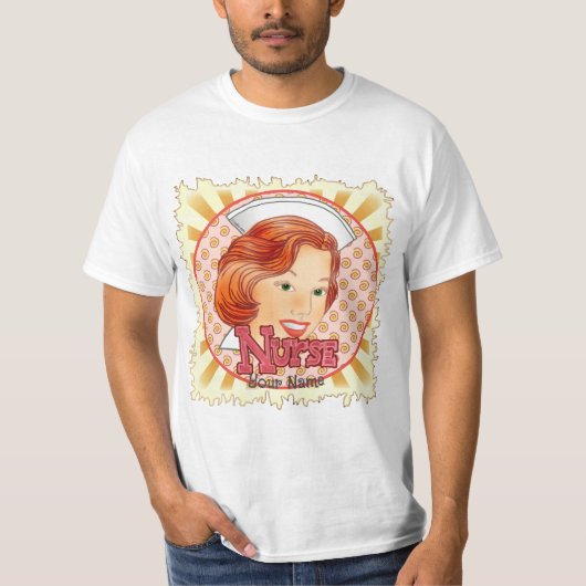 Rote Haare Krankenschwester T-Shirt  (Vorderseite)