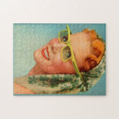 rote Haare, Zitronengelbe Sonnenbrille Puzzle (Horizontal)