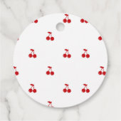 Rote Hand gezeichnete Kirsche auf dem höchsten Geb Geschenkanhänger (Rückseite)