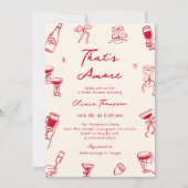 Rote Hand Italienisch gezeichnet, das ist mehr Bra Einladung (Vorderseite)