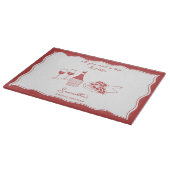 Rote Hand Italienische Pizza Brautparty Schneidebrett (Ecke)