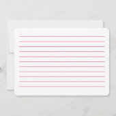 Rote Hand Italienisches Brautparty Rezept Karte (Rückseite)