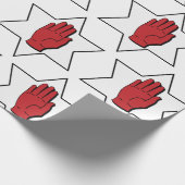 Rote Hand Ulster Geschenkpapier (Ecke)