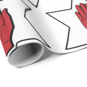 Rote Hand Ulster Geschenkpapier (Rolleneckpunkt)