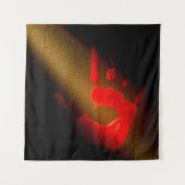 Rote Hand Wandteppich (Vorderseite (Horizontal))