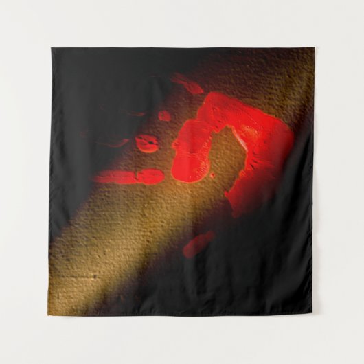 Rote Hand Wandteppich (Vorderseite)