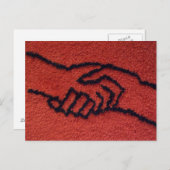 rote Hände Postkarte (Vorne/Hinten)