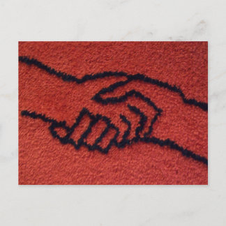 rote Hände Postkarte
