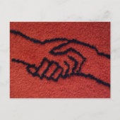 rote Hände Postkarte (Vorderseite)