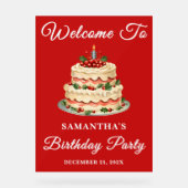 Rote handgeschriebene Skriptschrift Weihnachten Ge Acrylschild (Vorderseite)