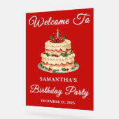 Rote handgeschriebene Skriptschrift Weihnachten Ge Acrylschild (Winkel)