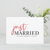 Rote handgeschriebene Typografie Moderne Just Marr Ankündigung (Stehend Vorderseite)
