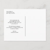 Rote handgeschriebene Typografie Moderne Just Marr Ankündigungspostkarte (Rückseite)