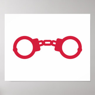 Rote Handschellen Poster